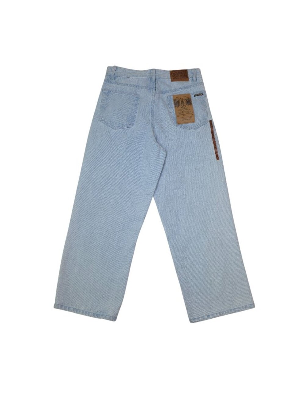 Volcom Billow Loose Fit Denim Jeans Boys Youth sz 14 27  Relaxed Rise Light Wash